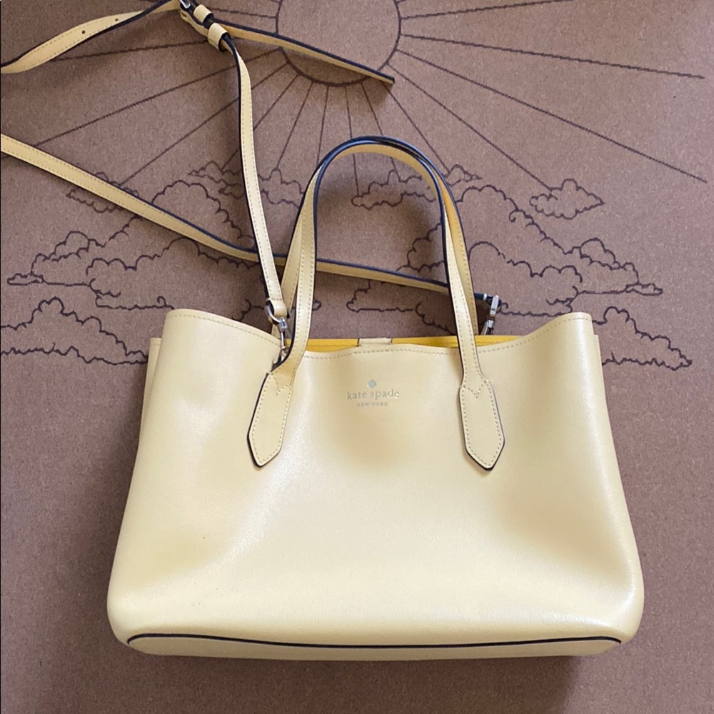 Kate Spade Yellow Leather Tote Bag